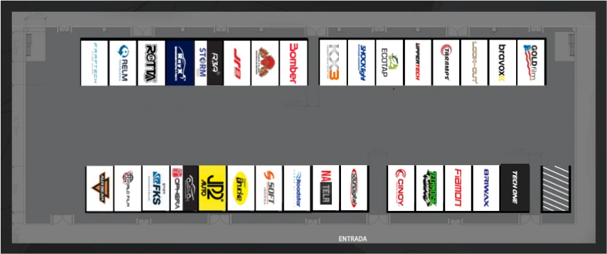 Mapa do evento - 34 estandes